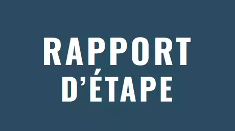 L'image est une page de couverture avec un fond bleu comportant le logo de la CIIVISE, l'intitulé "rapport d'étape" et la date d'octobre 2024.